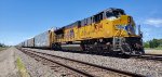 UP 3094 Starts to Slow down as The Lead Locomotive stops for A Crew change at the UP Cheyenne Depot